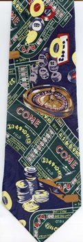 dice gambling gaming games playing cards poker roulette slot machine las vegas craps tie Necktie