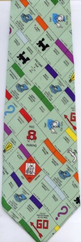 Monopoly financial board game wall street tie necktie