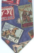 Polo saddle Horse Match Books stallion equine mallet gear Beans McGee necktie Tie