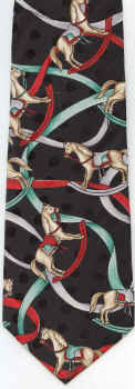 rocking horse and ribbons necktie Wembly tie necktie