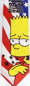 I Will Not Belch The National Anthem The Simpsons animation tv show fox broadcasting tie comic strip necktie