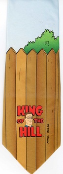 King of the Hill logo animation tv show fox broadcasting KOTH tie comic strip necktie