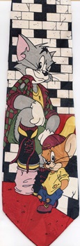 Tom And Jerry cat and mouse The Milkey Waif Cartoon Corner MGM Studios tie necktie