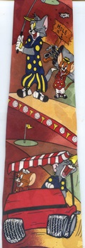 Tom And Jerry cat and mouse under the Lamp Post Cartoon Corner MGM Studios tie necktie