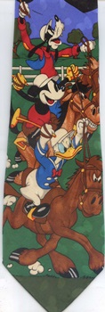 Mickey Mouse horse polo player cartoon comic strip walt disney tie tie necktie