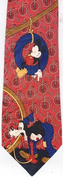 Mickey Mouse car repair garage petroliana goofy cartoon comic strip walt disney tie tie necktie