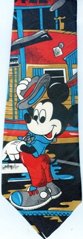 Mickey Mouse pinkknot motel travel agent vACATION cartoon comic strip walt disney tie tie necktie