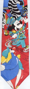 Mickey Mouse reading books bookshelf library cartoon comic strip walt disney tie tie necktie