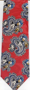 Mickey Mouse cartoon hidden pattern paisley comic strip walt disney tie tie necktie