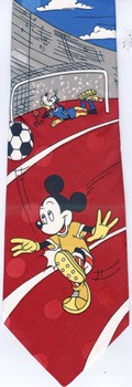 Mickey Mouse soccer game ball cartoon comic strip walt disney tie tie necktie