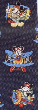 Mickey Mouse cross country bike race backcountry offroad bike trail bike cartoon comic strip walt disney tie tie necktie