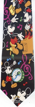 Mickey Mouse music cartoon comic strip walt disney tie tie necktie Mickey Mouse Marching Band TIE