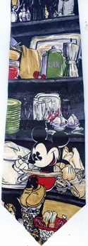 Mickey Mouse pantry restaurant dishes silverware pots and pans kitchen cartoon comic strip walt disney tie tie necktie