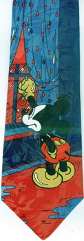 Mickey Mouse rainy day window cartoon comic strip walt disney tie tie necktie