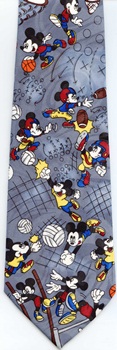 Mickey Mouse sports cartoon comic strip walt disney tie tie necktie