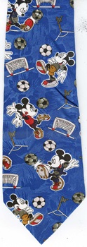 Mickey Mouse soccer game ball cartoon comic strip walt disney tie tie necktie