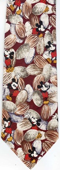 Mickey Mouse cartoon sunflower bird seeds comic strip walt disney tie tie necktie