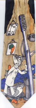 Buggs The Dentist looney toons tunes Classic tie cartoon comic strip necktie