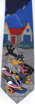 Daffy Duck Skateboarding Collector Necktie Repeat Tie
