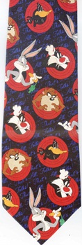 looney tunes Bugs Bunny cartoon chararacters daffy duck tweedy bird sylvester Marvin the Martian Roadrunner warner brothers studio Tie necktie