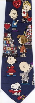 Be My Valentine Peanuts comic strip charlie brown snoopy tie Necktie