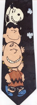 Good Friends Big Smiles Good Pals Peanuts comic strip charlie brown snoopy tie Necktie