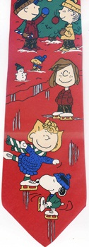 Christmas Is Together Time Peanuts comic strip charlie brown snoopy tie Necktie