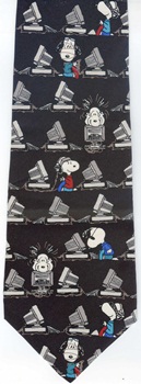 Peanuts computer genius comic strip charlie brown snoopy tie Necktie