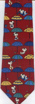 Cool In The Shade beach umbrella Peanuts comic strip charlie brown snoopy tie Necktie