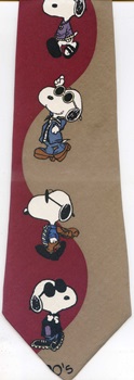 The Cool Is Timeless Peanuts comic strip charlie brown snoopy tie Necktie