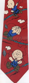 Good Grief Spring Kite Season snarled string Peanuts comic strip charlie brown snoopy tie Necktie