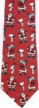 Hang'n With Santa Peanuts comic strip charlie brown snoopy tie Necktie