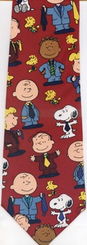 Happiness Is A Cool Tie Peanuts comic strip charlie brown snoopy tie Necktie