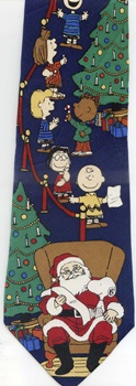 Have You Been Good This Year?  santa Peanuts comic strip charlie brown snoopy tie Necktie