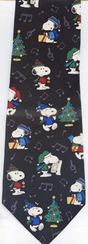 I Love Christmas Peanuts comic strip charlie brown snoopy tie Necktie