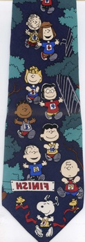 It Doesn't Matter If You Win Or Loose Until You Loose - Marathon Runners Peanuts comic strip charlie brown snoopy tie Necktie