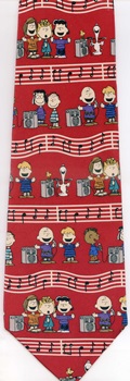 Karaoke Kids Peanuts comic strip charlie brown snoopy tie Necktie