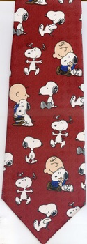 Man's Best Friend Peanuts comic strip charlie brown snoopy tie Necktie