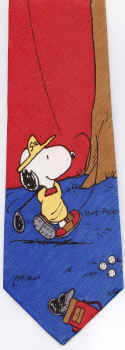 More Than One Way To Get A Birdie  golf Peanuts comic strip charlie brown snoopy tie Necktie