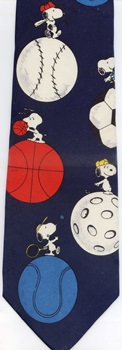 Most Valuable Player Peanuts comic strip charlie brown snoopy tie Necktie