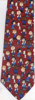 My People Will Call Your People cell phone Peanuts comic strip charlie brown snoopy tie Necktie