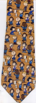 My People Will Call Your People cell phone Peanuts comic strip charlie brown snoopy tie Necktie