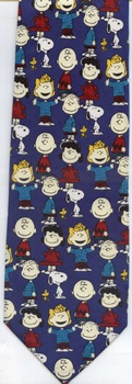 Peanuts Characters Lined Up Friends Peanuts comic strip charlie brown snoopy tie Necktie