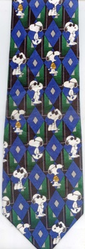 Snoopy Diamond Columns Peanuts comic strip charlie brown snoopy tie Necktie