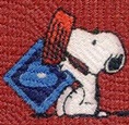 Snoopy's Mealtime Blue Diamonds dog bowl Peanuts comic strip charlie brown snoopy tie Necktie