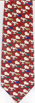 Snoopy's Mealtime dog bowl Peanuts comic strip charlie brown snoopy tie Necktie