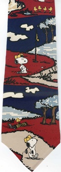 Snoopy's My Name, Golf's My Game Peanuts comic strip charlie brown snoopy tie Necktie