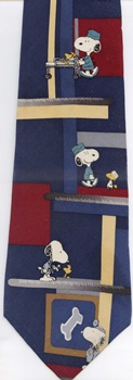 The Dog Bone Is Connected To The Funny Bone Peanuts comic strip charlie brown snoopy tie Necktie