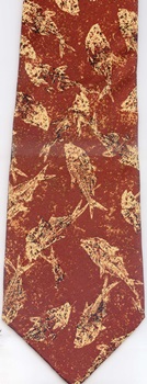 Fish Fossils Mass Extinction Tie necktie silk
