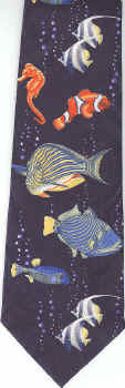 Reef Fish with Bubbles Tie